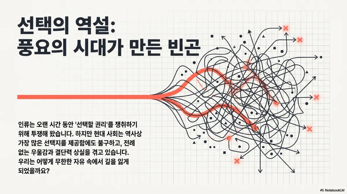 선택지가 많을수록 결정은 어려워진다 — 풍요의 역설과 선택 설계 대표 이미지