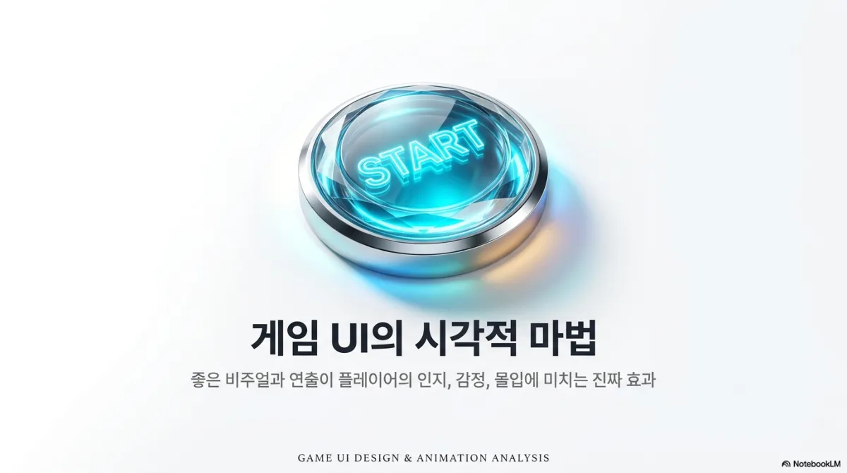 게임 UI는 도구이자 연출이다 — 비주얼과 움직임이 인지·감정·몰입에 미치는 일곱 가지 효과 대표 이미지