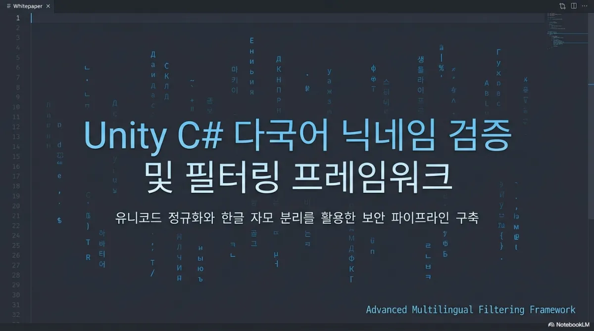 닉네임 필터를 정규식 한 줄로 믿지 마라 — 유니코드 우회 공격 방어 대표 이미지