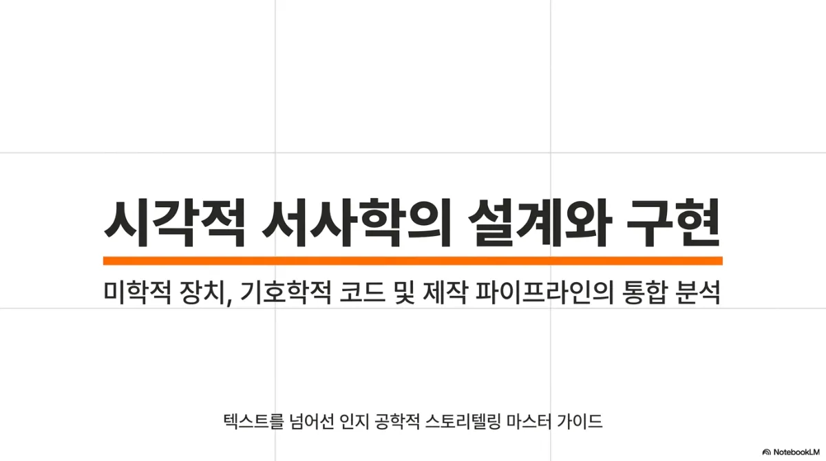 그림으로 이야기를 설계하는 법 — 인지 원리에서 아트 바이블까지 시각적 서사의 4단 구조 대표 이미지